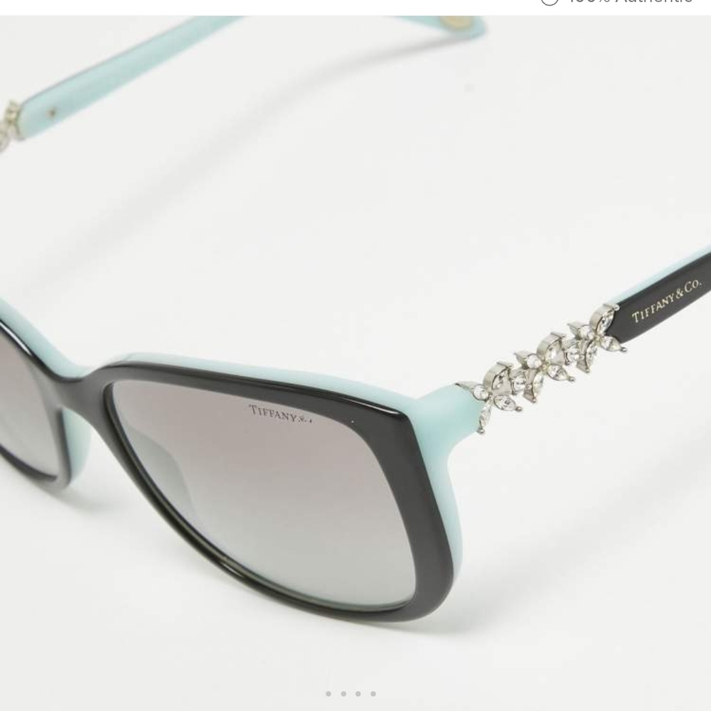 Tiffany & Co. Black and Blue TF4090B Crystal Sunglasses - Picture 2 of 11